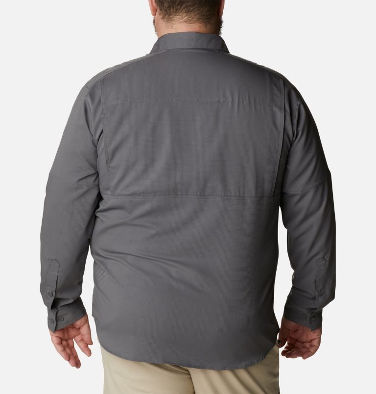 Men's Columbia Silver Ridge Lite Long Sleeve Shirts Dark Grey | Plus Size CA-KC08L